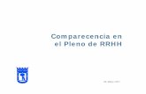 Comparecencia en el Pleno de RRHH - diario.madrid.esa_27... · • Experiencia pilotos: Desarrollo urbano sostenible y Tribunal Económico Administrativo Situación de partida Situación