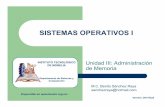 SISTEMAS OPERATIVOS I - benito.org.mx Sistemas Operativos... · SISTEMAS OPERATIVOS I Unidad III: Administración ... La primer línea del programa es una llamada a la biblioteca