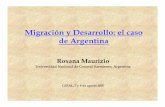 Migración y Desarrollo: el caso de Argentina - cepal.org · - 1870 / 1913 - 1914 / 1918 ... tasa de desempleo de argentina y paÍses de la regiÓn fase de fuerte aumento del desempleo.