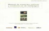 Manual de especies nativas y endémicas de Galápagos · ... informa sobre las zonas de vegetación y las islas en las ... 7 •upqjea X euaje ap oipaoi jod epejj|y sa ... GALAPAGOS