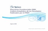 Elecciones Presidenciales 2006: Análisis Estadístico de ... · Curvas de Distribución para las medias de ... Resultados observados en 40 muestras estratificadas de tamaño 1,000