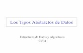 Los Tipos Abstractos de Datos - webdiis.unizar.eswebdiis.unizar.es/~elvira/eda/material0304/TADespec/TAD.pdf · • En los 70 aparece el concepto de TAD: un tipo de datos no sólo