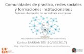 Comunidades de practica, redes sociales y formaciones ... · ... Asistente de docencia e Investigación en Ciencias de la Información y la ... • Recursos Humanos • Sistemas de