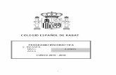 COLEGIO ESPAÑOL DE RABAT - educacion.gob.es · • Identificación de espacios, materiales y objetos de la cultura egipcia • Colores rojo // amarillo // azul // verde. • Espacio: