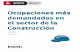 Barcelona treball Ocupaciones Construcción 2015 ES · El sector de la construcción en Europa registró un incremento del 1,2% en el año 2014, después de seis ... la cual se celebró