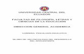 UNIVERSIDAD CENTRAL DEL ECUADOR …aka-cdn.uce.edu.ec/ares/w/facs/fflce/PDF/MALLAS... · FACULTAD DE FILOSOFÍA, LETRAS Y CIENCIAS DE LA EDUCACIÓN DIRECCION GENERAL ACADEMICA CARRERA: