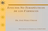 EFECTOS NO TERAPÉUTICOS DE LOS FÁRMACOSevirtual.uaslp.mx/FCQ/farmaciahospitalaria/Documents/Diplomado en... · Efectos Indeseables de los Fármacos EFECTOS DESEABLE (Terapéutico)