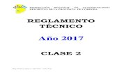 CATEGORÍA TURISMO PISTA CLASE 2 (1.4) … CLASE 2 -2017.pdf · Original de 2 bocas que equipa al modelo Fiat Uno a carburador (7696043 ó 76960439) ... Art. 3.7 - Relación de ...