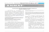 Boletín Profesionales abril 2012 - anmat.gov.ar · ANMAT ADMINISTRACIÓN NACIONAL DE MEDICAMENTOS, ALIMENTOS Y TECNOLOGÍA MÉDICA (Vol. XX, Nº 1, 1-8) | Marzo 2012 1 intravenosa,