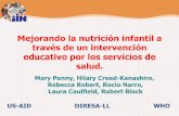 Presentación de PowerPoint - MIDIS · Implementar y evaluar la consejería en nutrición para mejorar la lactancia materna y alimentación complementaria en ... alimentaria limita
