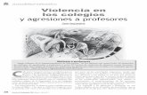 Violencia en los colegios y agresiones a profesores - … · 30 Revista de Pedagogía FIDE / Marzo · Abril 2013 Actualidad educativa C ada cierto tiempo la prensa nos informa que