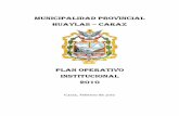 MUNICIPALIDAD PROVINCIAL HUAYLAS – CARAZmunicaraz.gob.pe/transparencia/gestion/POI-2010.pdf · El Plan Operativo Institucional (POI) se formula en el marco de la normatividad; ...
