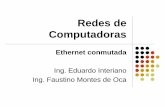 Redes de Computadoras - · PDF fileDesventajas de las redes Ethernet zEl método de acceso CSMA/CD no garantiza ... zConcentrador (hub) zPuente (bridge) zConmutador (switch) LAN zEnrutador