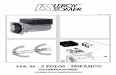 LSA 36 - 2 POLOS - TRIFÁSICO - Leroy-Somer · fabricante mundial que utiliza una avanzada tecnología y efectúa rigurosos controles de calidad. ... (Directiva Baja Tensión). Llevan