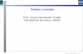 Trabajo y energía Prof. Jesús Hernández Trujillo …depa.fquim.unam.mx/jesusht/repaso_trabajo.pdf · Deﬁnición de trabajo • En mecánica clásica, se deﬁne el trabajo, W,