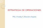 ESTRATEGIA DE OPERACIONES - Freddy E. … · sistema de producción, insumos, debe ajustarse al ... Para que una Eª logre que sus productos sean considerados como ... para producir
