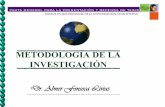 METODOLOGÍA DE LA INVESTIGACIÓN · metodología de la investigación 06/05/2012 03:04 p.m. problema de investigacion ¿quÉ factores interculturales estÁn asociados al rechazo