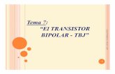 Tema 7: “El TRANSISTOR BIPOLAR - TBJ” · Para aplicaciones especiales. CODIFICACION EUROPEA Ejemplo : AD149, es un transistor de potencia , de germanio y sus aplicaciones son