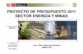 PROYECTO DE PRESUPUESTO 2011 SECTOR ENERGÍA Y MINASFILE/ENERGIA_Y_MINAS... · pliego 016 – ministerio de energÍa y minas en millones de nuevos soles grupo generico recursos ordinarios