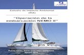 “Operación de la embarcación NEMO II” · título IV del Reglamento a la Ley de Gestión Ambiental para la prevención y control ambiental, del libro VI del TULAS, ...