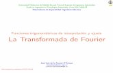 La Transformada de Fourier - jldelafuenteoconnor · h i j d e f g a b c 10 8 7 9 465 12 3 2/36 Índice Introducción Interpolación trigonométrica Números complejos Transformada