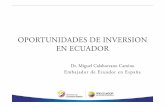 OPORTUNIDADES DE INVERSIONOPORTUNIDADES DE …ñol.es/2014/docs/embajador-ecuador.pdf · OPORTUNIDADES DE INVERSIONOPORTUNIDADES DE INVERSION EN ECUADOR Dr Miguel Calahorrano CaminoDr.
