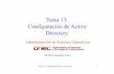 Tema 13Tema 13. Configuración de Active Directory · Introducción al Active Directory • Active Directory es un servicio de directorio extensible y escalable qqpue permite administrar
