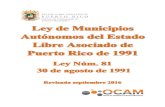 LEY DE MUNICIPIOS AUTÓNOMOSlegislaturamunicipalyauco.com/wp-content/uploads/2017/02/Ley-81... · Barranquitas Hon. Francisco López López Hon. Carlos A. Green Morales (787) 857-2065