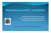 Universidad Nacional de Colombia Curso Análisis … en estadística se llama análisis de regresión lineal, metodología que no veremos en este curso. En este modelo matemático