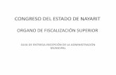 CONGRESO DEL ESTADO DE NAYARIT - asen.gob.mx · • V Programa de cierre de gestión para las ... se señalan en el articulo 45 de la Ley Municipal, ... anticipos y depósitos a la