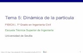 Tema 5: Dinámica de la partículalaplace.us.es/wiki/images/d/d9/GIC_Tema_05_1718.pdf · Física I, GIC, Dpto. Física Aplicada III, ETSI, Universidad de Sevilla, 2017/18 1 Tema 5:
