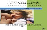 WBTi – Bolivia - worldbreastfeedingtrends.org · La tasa de mortalidad infantil (menores de un año), según datos de la ENDSA 2008, fue de 50 defunciones por mil nacidos vivos,
