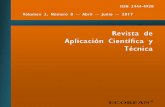 Revista de Aplicación Científica y Revista de Aplicación ...ecorfan.org/.../Revista_de_Aplicacion_Cientifica_y_Tecnica_V3_N8.pdf · En Pro de la Investigación, Docencia, y Formación