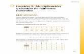 Lección 3: Multiplicación y división de números naturales · Use la tabla de productos de dígitos que hizo para hacer los ... con la multiplicación de la cifra de las decenas