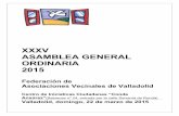XXXV ASAMBLEA GENERAL ORDINARIA 2015vecinosvalladolid.org/IMG/pdf/documento_asamblea_2015_definitivo.pdf · 4.14. SEMINCI ... marzo de 2014 en el Centro Cívico Esgueva del barrio