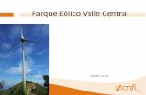 Proyecto Eólico Valle Central - International Energy … · • TIPO DE CONTRATO: Llave en mano supervisado. ... -Con pilotes: 13,5 m de diámetro; 180 m3 de concreto, ... (9 metros