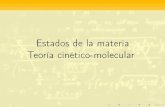 Estados de la materia Teoría cinético-molecularjacobi.fis.ucm.es/rtandres/iescmg/e3/estados_tcm.pdf · Teoríacinético-molecular I Elestadodeuna sustanciaesuna consecuenciadela