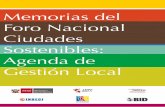 Memorias del Foro Nacional Ciudades Sostenibles: …cdn.inventarte.net.s3.amazonaws.com/cop20/wp... · palidades del Perú, la Mesa de Concertación para la Lucha contra la Pobreza