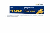 Las EMPRESAS MS 100 GRANDES DEL TOLIMA - .100 EMPRESAS MS GRANDES DEL TOLIMA. ... ingresos operacionales