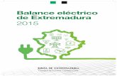 Balance Eléctrico de Extremadura 2015 - agenex.net · Cuadro resumen balance de energía eléctrica en Extremadura 2014-2015. Tabla 4.2. Cumplimiento de la Directiva de energías