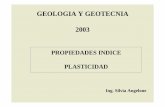 GEOLOGIA Y GEOTECNIA 2003 - fceia.unr.edu.ar · Gravedad específica de los sólidos del suelo El método de trabajo del laboratorio para determinar la gravedad específica es un