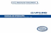 Manual de operación - grupoindustronic.com · no certificado resultará en la pérdida de la garantía de su UPS. 11. ... equipo que requiera protección y respaldo de alta calidad.