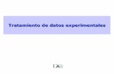 Tratamiento datos experimentales - Universidad … n i v e r s i d a d A u t ó n o m a d e M a d r i d Tratamiento de datos experimentales Luis Seijo 2 Densidad del agua a 18ºC ...