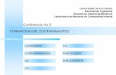 FORMACION DE CONTAMINANTES EN MCIA - .FORMACION DE CONTAMINANTES CONTENIDO CONTAMINANTES NO CO HC