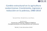 Cambio estructural en la agricultura costarricense ... · interno (carne y despojos de aves, lácteos, cebollas y chalotes, papas, arroz, embutidos y preparaciones de carnes) reciben