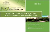 PROYECTO EDUCATIVO PROGRAMA DE QUÍMICAquimica.udenar.edu.co/wp-content/uploads/2016/04/... · 2016-05-02 · investigación un factor de desarrollo científico y un medio para la
