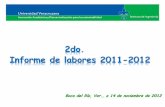 2do. Informe de labores 2011-2012 · Informe de labores 2011-2012 Boca del Río, Ver., a 14 de noviembre de 2012 2do. ... Ing. Civil:38 Ing. Mecánica-Eléctrica: 21 Ing. Química: