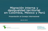 Migración interna y desigualdad territorial en … · Septiembre 2014 –Diciembre 2015