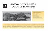 REACCIONES NUCLEARES - iesreyescatolicos.es · momento angular y de la carga eléctrica, pero además es necesario tener en cuenta la conservación del número de nucleones. Por lo