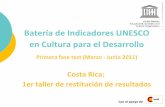 Batería de Indicadores UNESCO en Cultura para el Desarrollo€¦ · en Cultura para el Desarrollo Primera fase test (Marzo ... reposicionar la cultura en los ejercicios de programación.